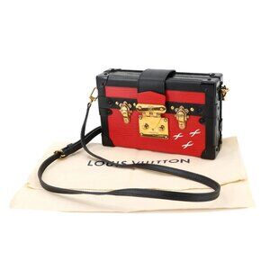 LOUIS VUITTON Epi Petite Malle Shoulder Bag Leather Copuelicot Noir 90261040